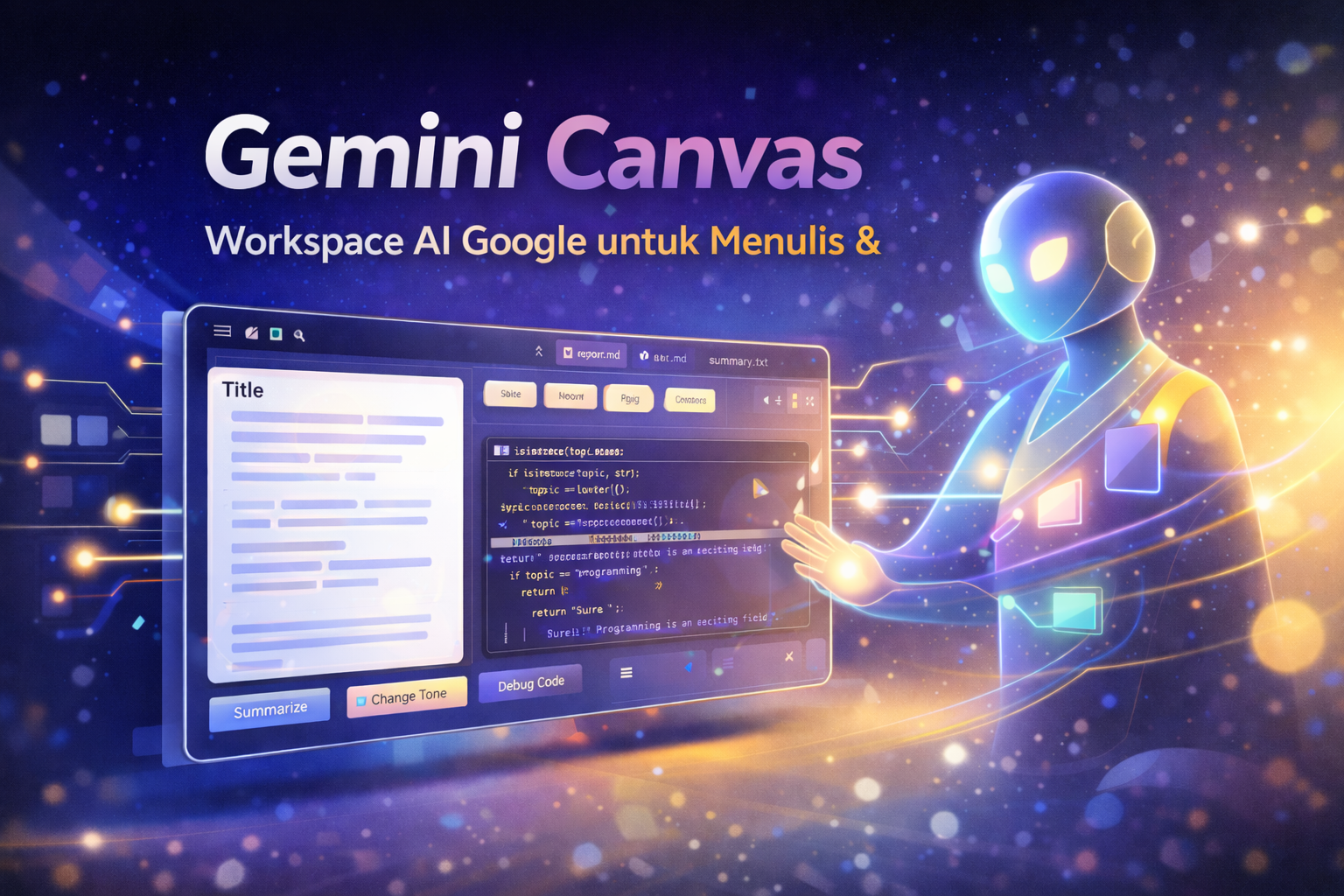 Gemini Canvas: Fitur AI Google untuk Menulis, Koding, dan Kolaborasi Lebih Efisien